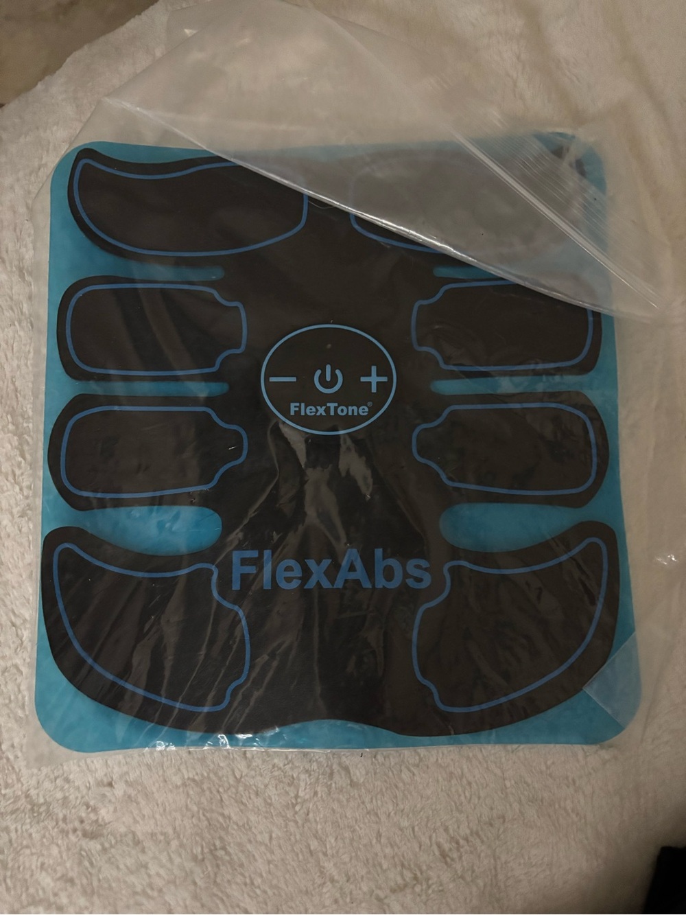 FlexTone FlexAbs Abdominal Toning Pad in Black and Blue